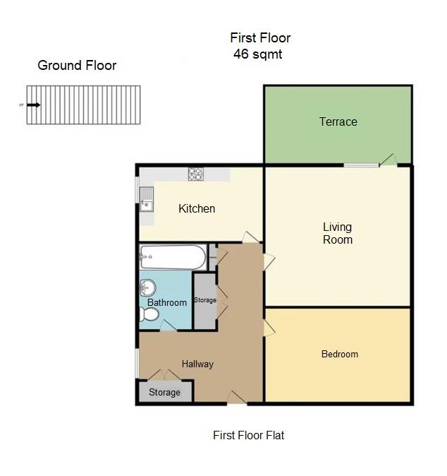 Flat 7c, Langham Road, London floorplan