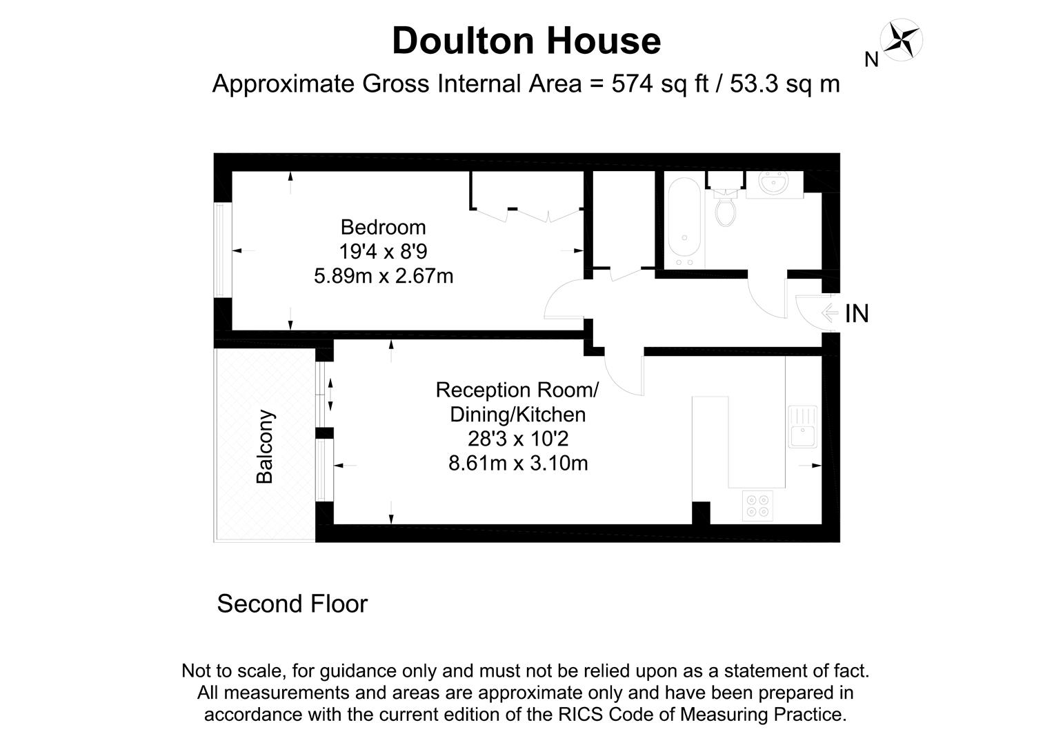 1 Bedrooms Flat to rent in Doulton House, 11 Park Street, Chelsea Creek, London SW6