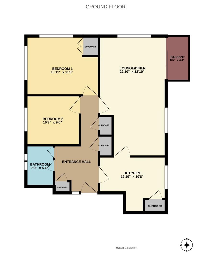 5 Grand Court West, Grand Drive, Leigh-On-Sea floorplan