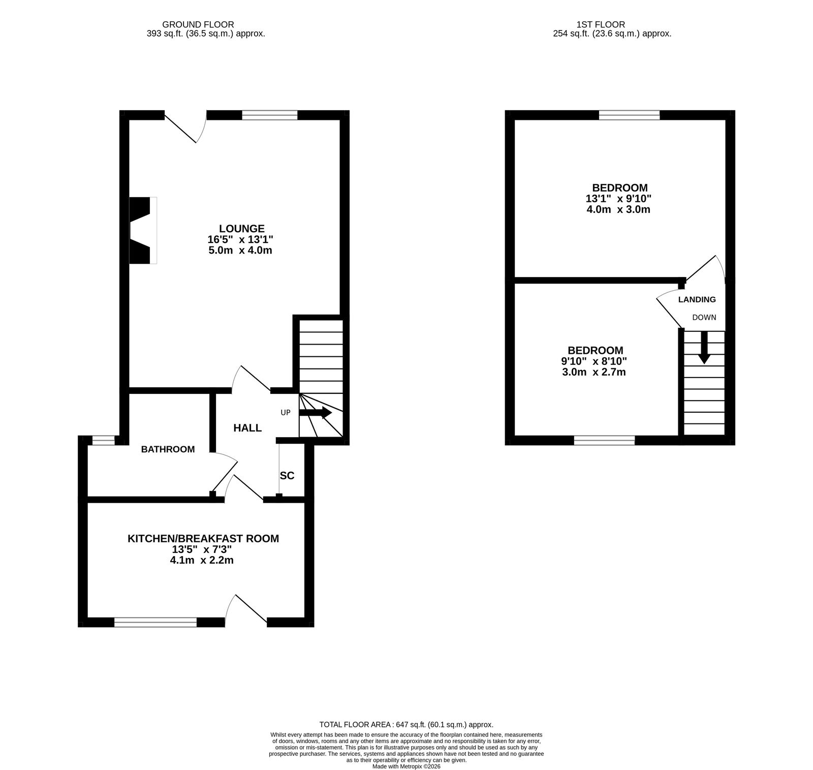9, The Cinques, Sandy floorplan