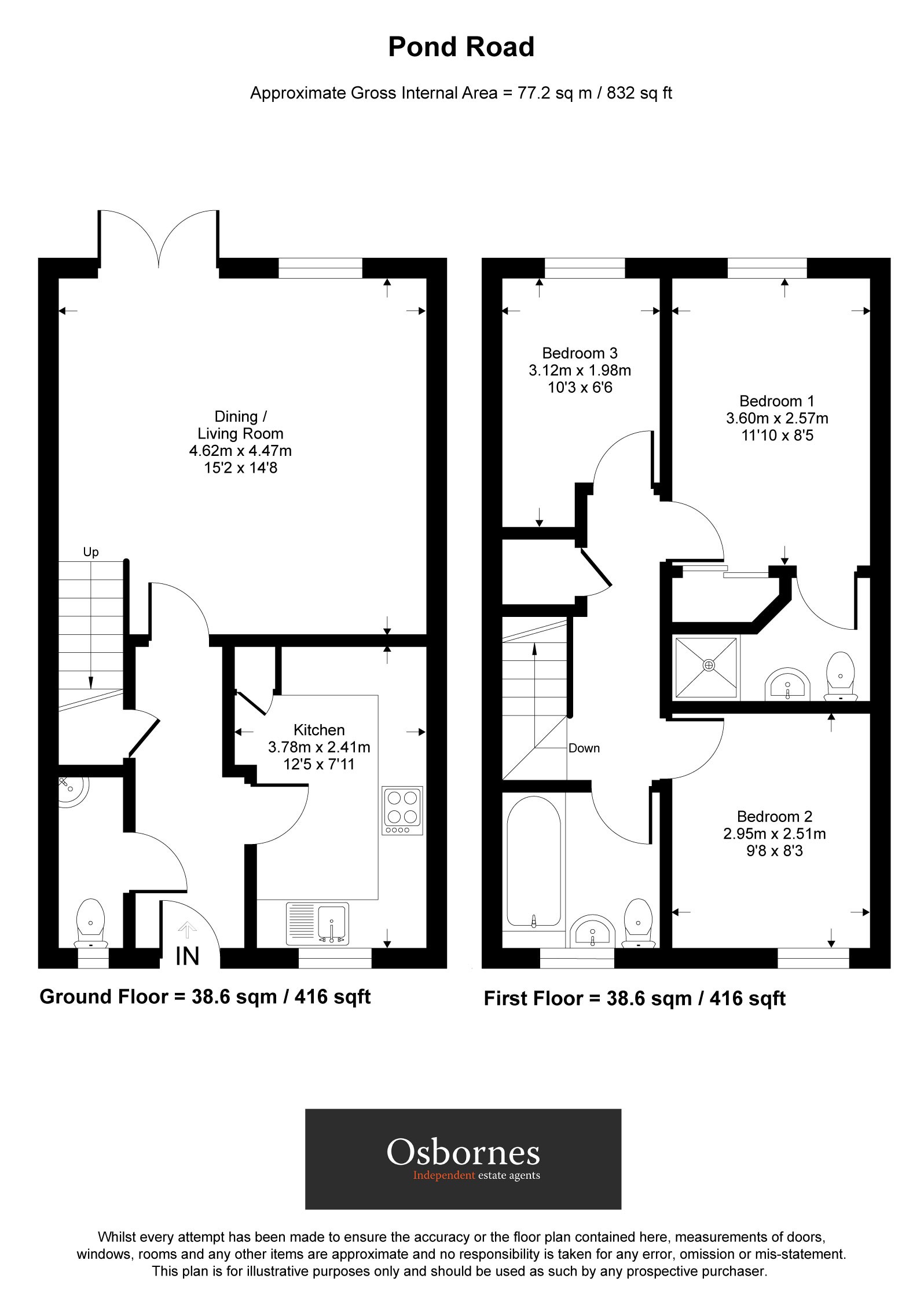 14, Pond Road, Farnborough floorplan