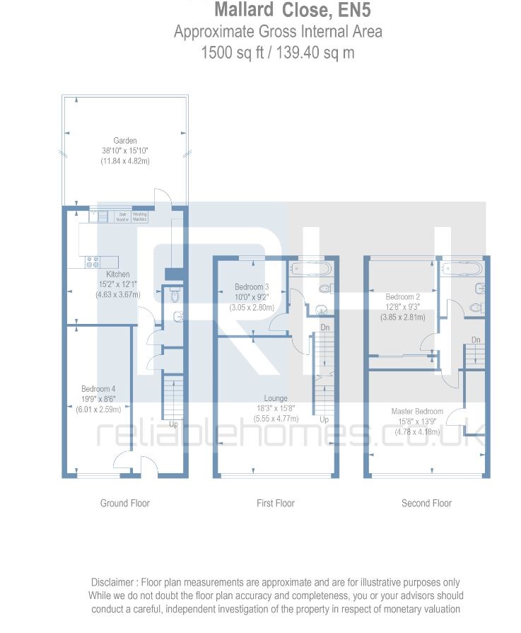 4 Bedrooms Town house to rent in Mallard Close, Barnet EN5