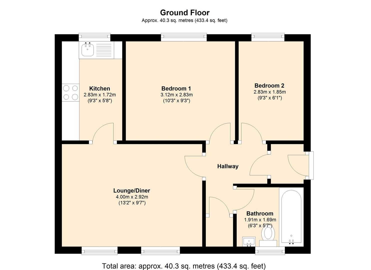 2 Bedrooms Flat to rent in The Drummonds, Dunstable Road, Luton LU4
