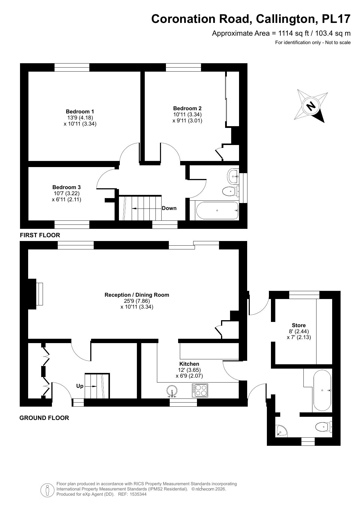 Coronation Road, Callington floorplan