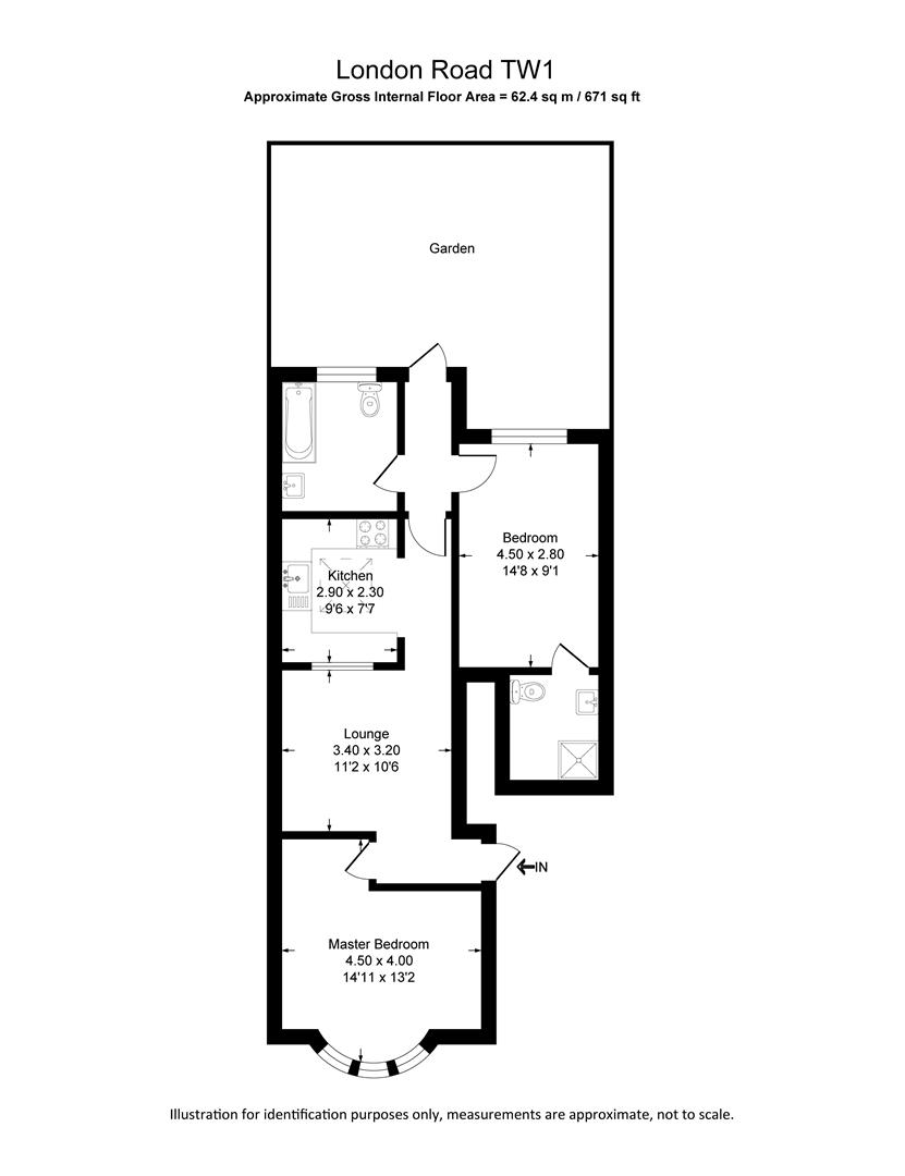 Flats 1,2,3, 127, London Road, Twickenham floorplan