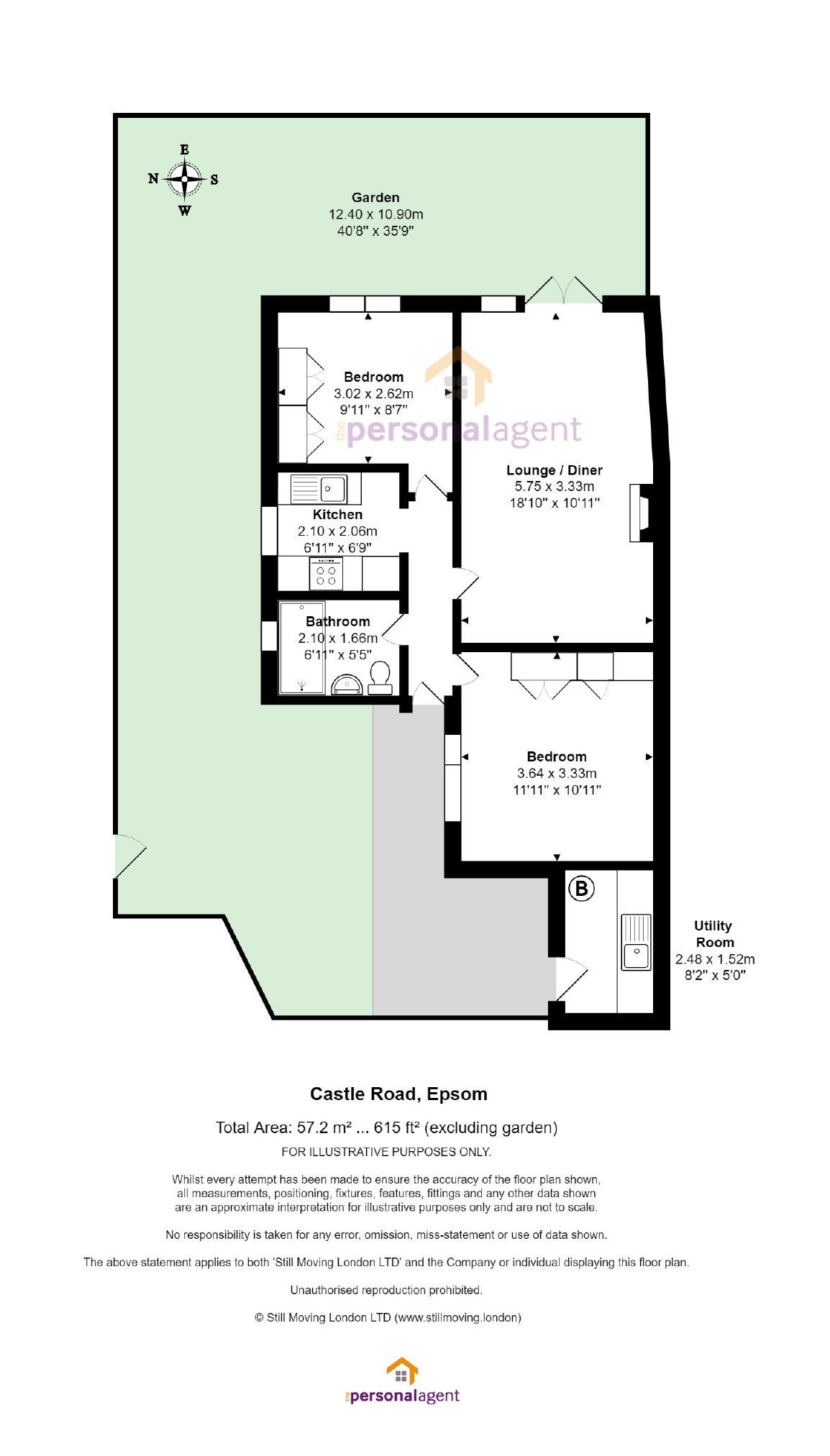 2 Bedrooms Semi-detached bungalow for sale in Castle Road, Epsom, Surrey KT18