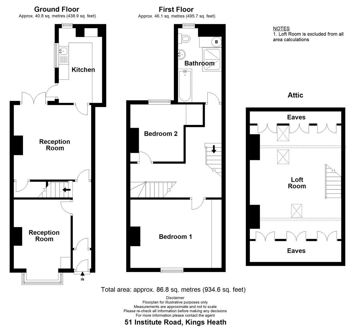 51, Institute Road, Birmingham floorplan