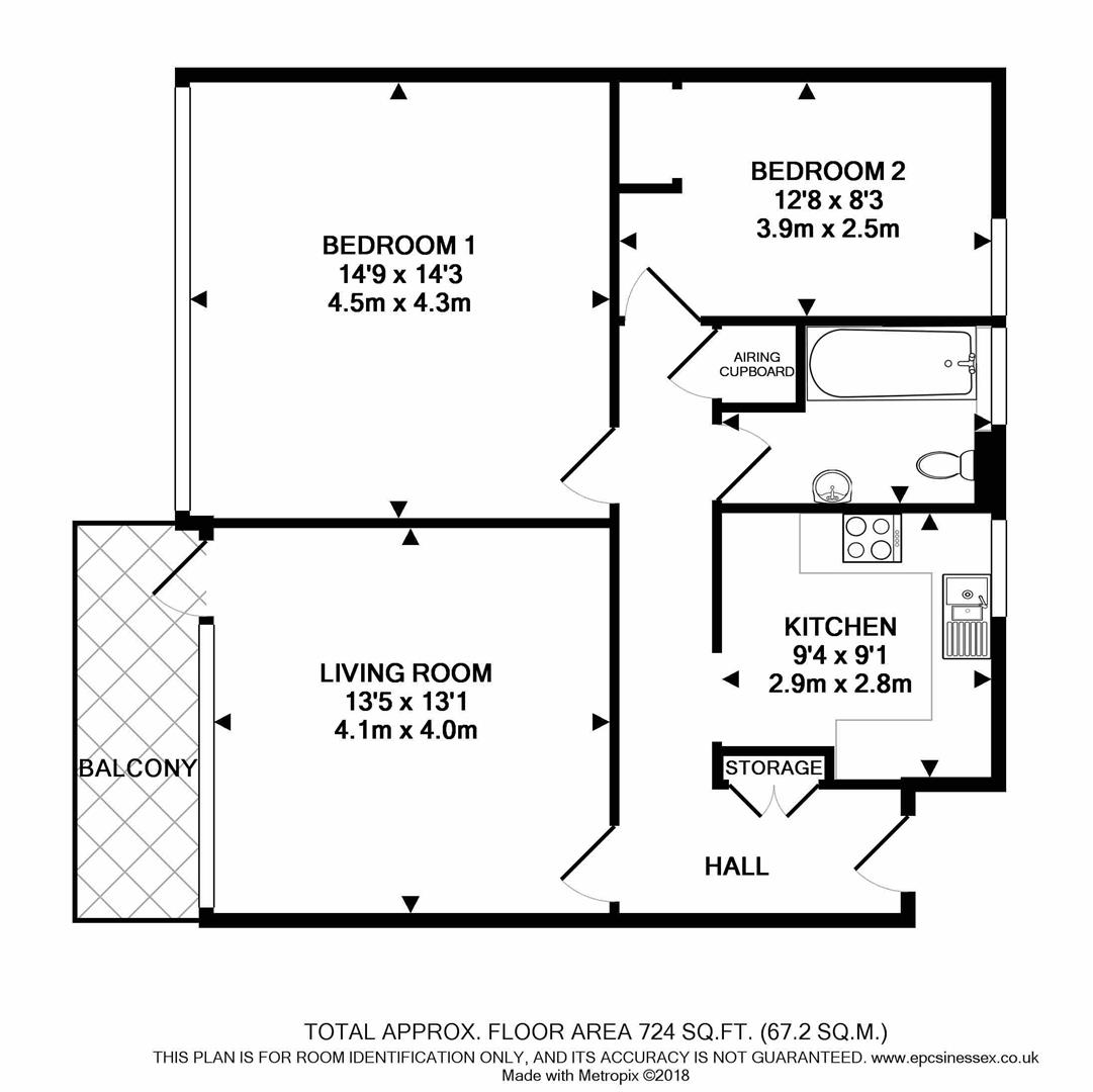 2 Bedrooms  for sale in Tower Court, Tower Hill, Brentwood CM14