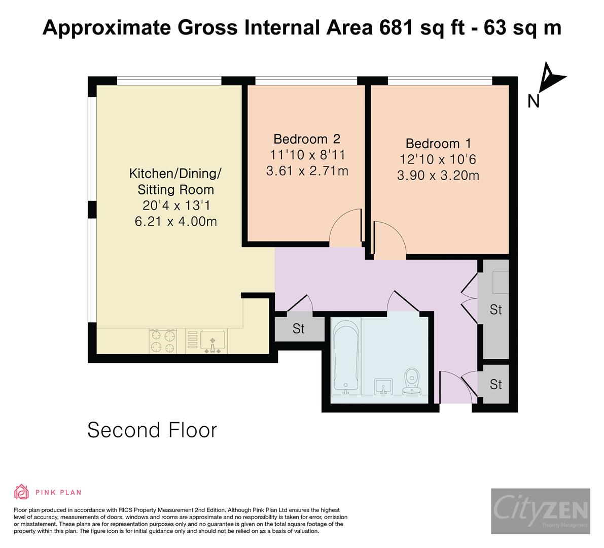 Apartment 207, Belmont Wharf, 1 Pitt Street, Birmingham floorplan