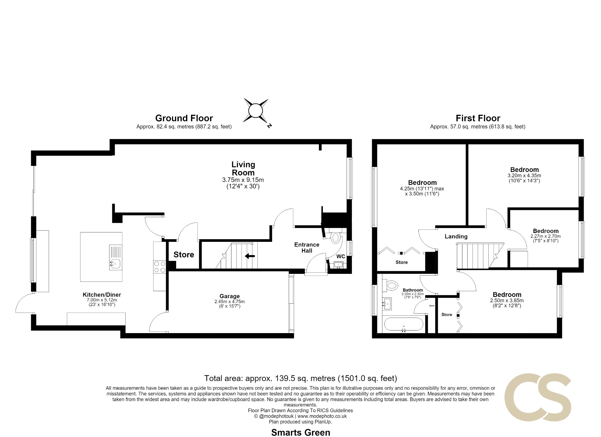 63 Smarts Green, Cheshunt, Hertfordshire floorplan