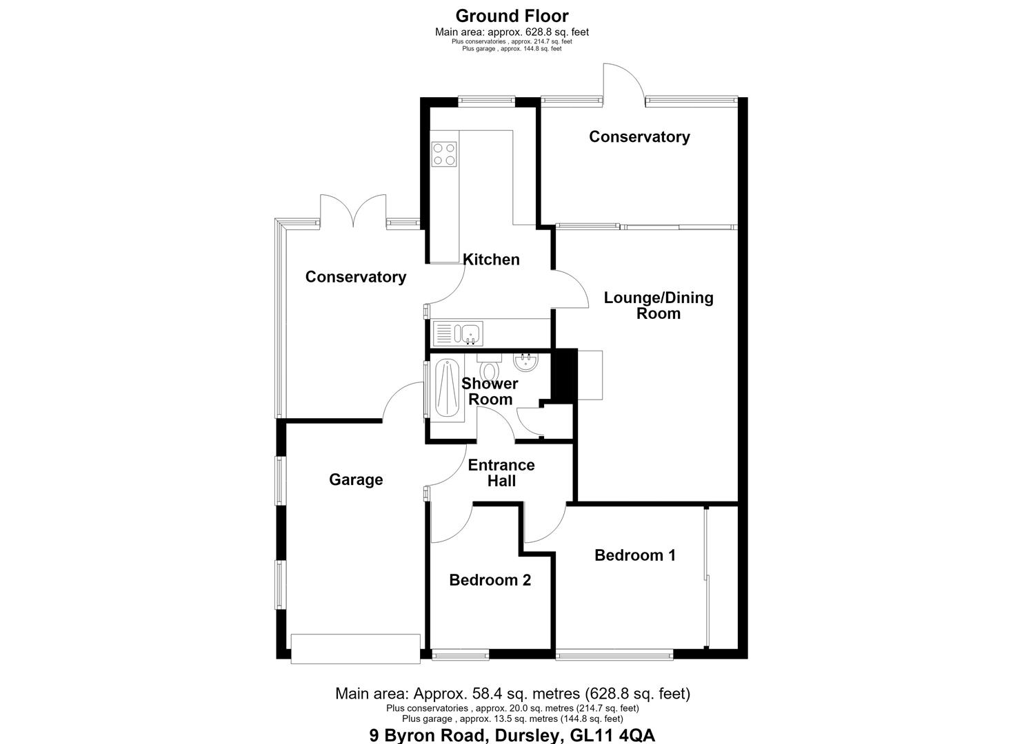 9, Byron Road, Dursley floorplan