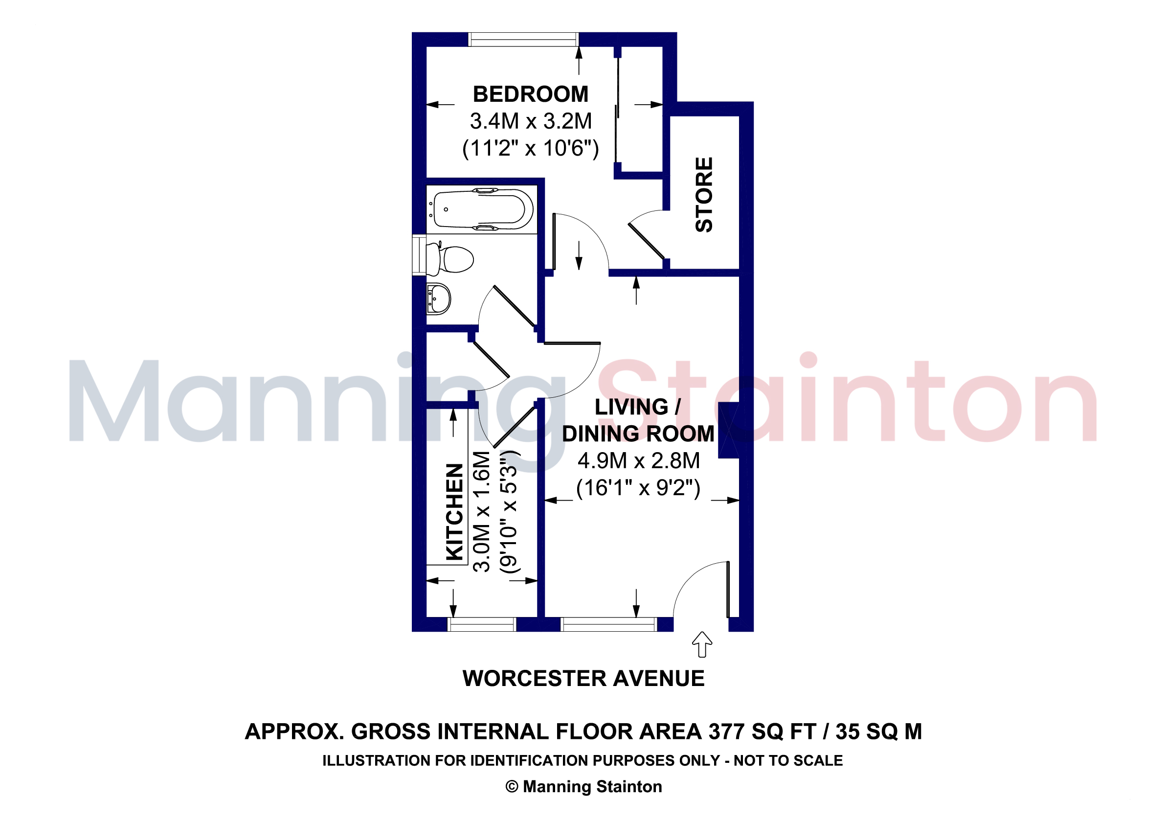 54, Worcester Avenue, Leeds floorplan