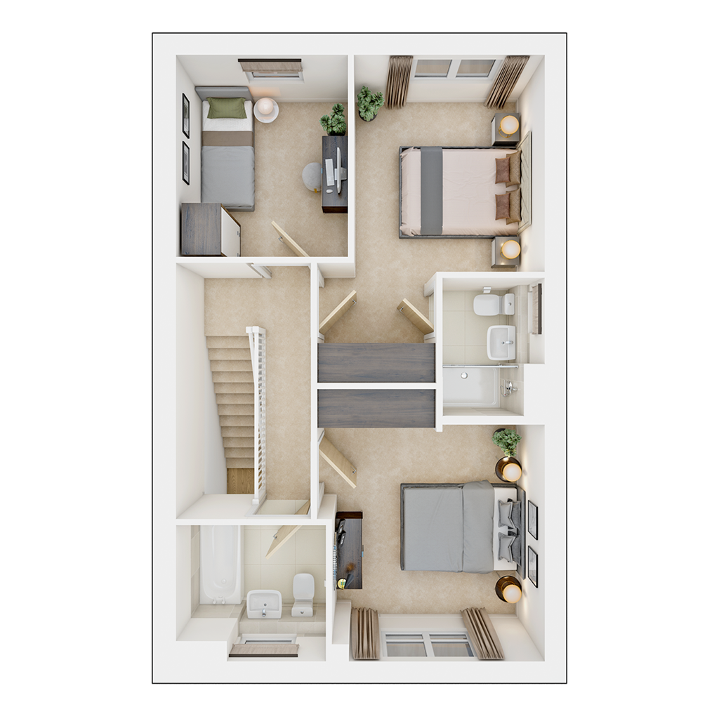 The Keeford - Plot 813, Burleyfields, Martin Drive, Stafford floorplan