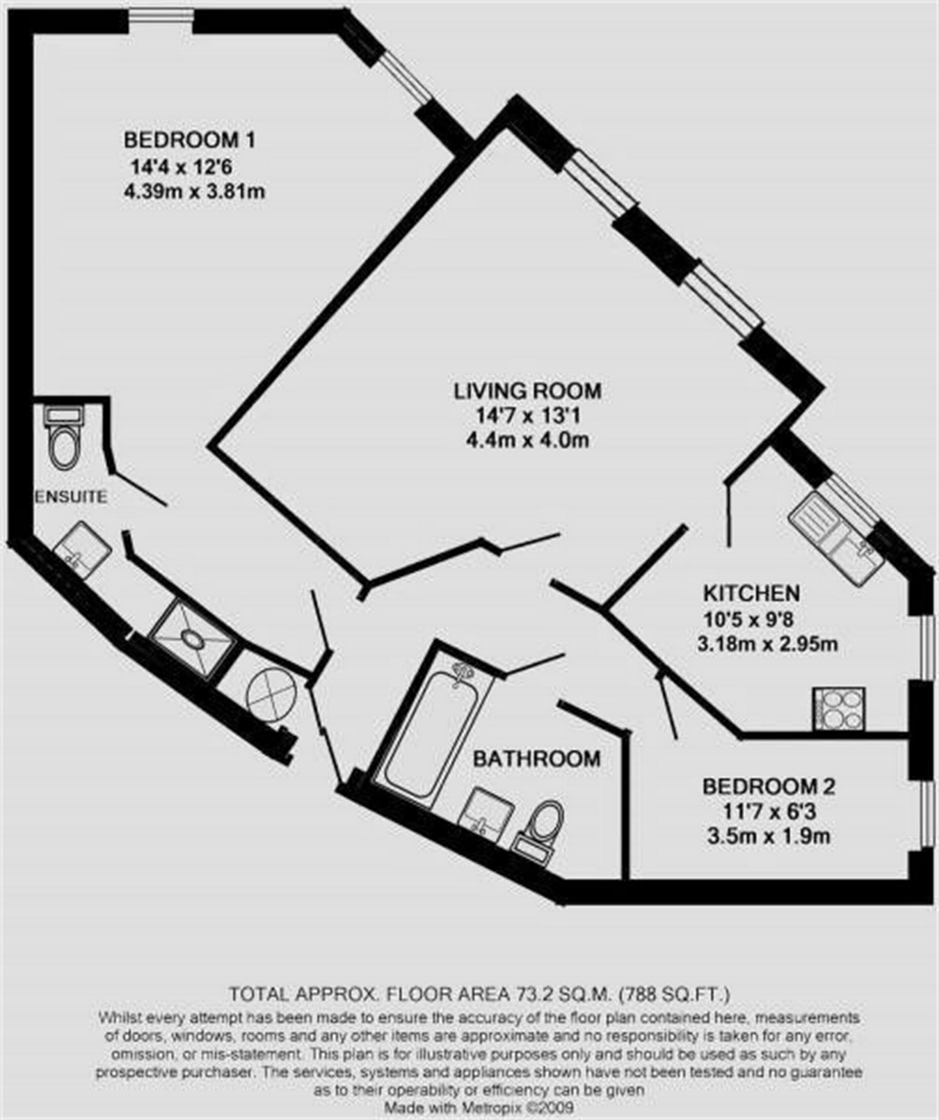 2 Bedrooms Flat for sale in Layton Street, Welwyn Garden City, Hertfordshire AL7