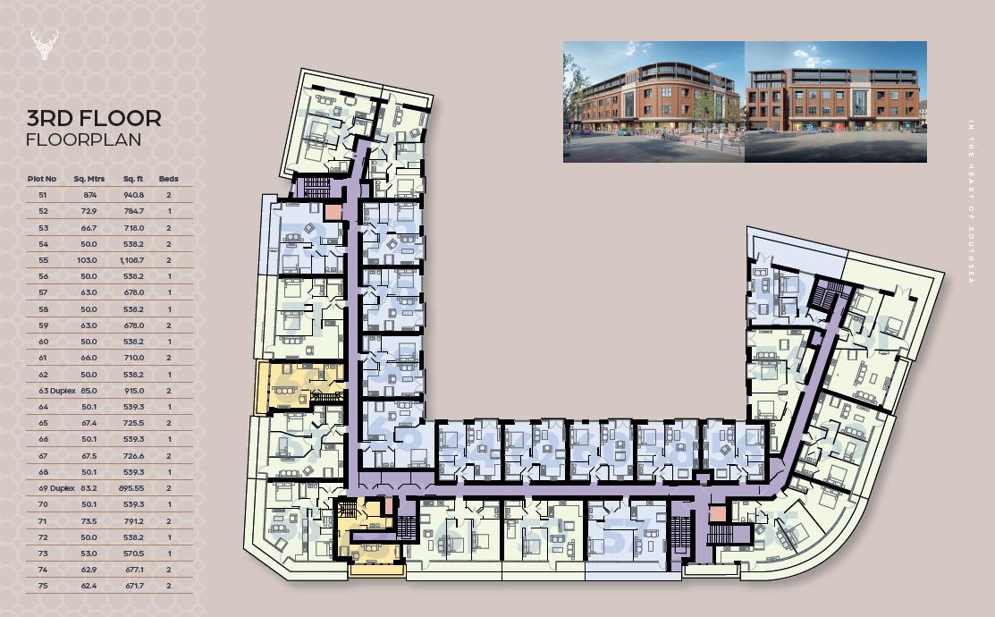 Flat 61, Handleys Corner, Palmerston Road, Southsea floorplan