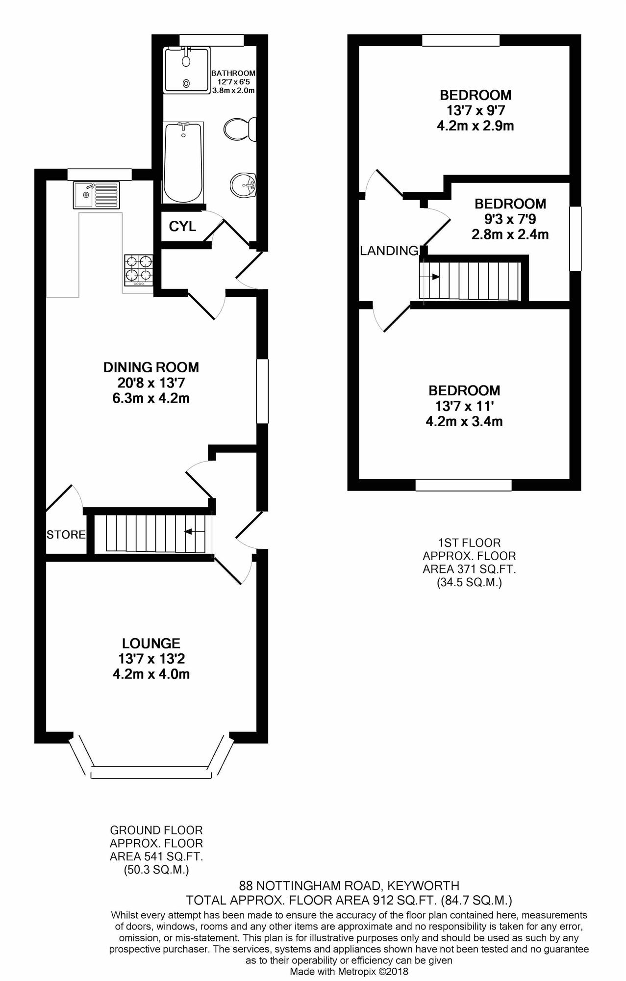 3 Bedrooms Semi-detached house for sale in Nottingham Road, Keyworth, Nottingham NG12