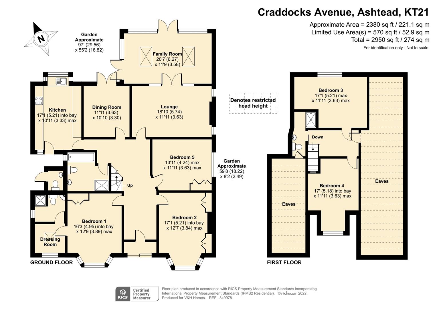 Craddocks Avenue, Ashtead KT21, 5 bedroom detached bungalow for sale