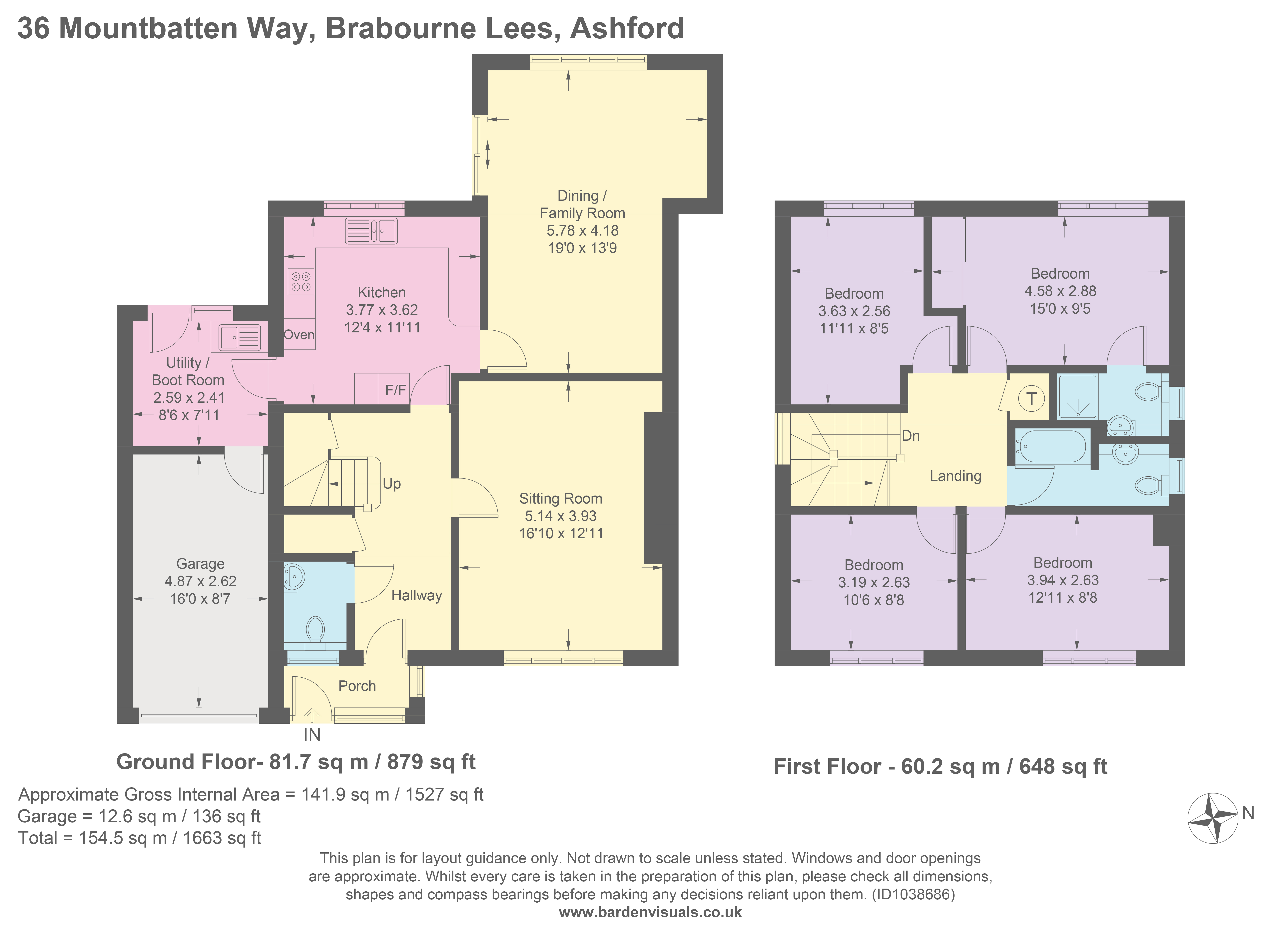 36, Mountbatten Way, Brabourne floorplan