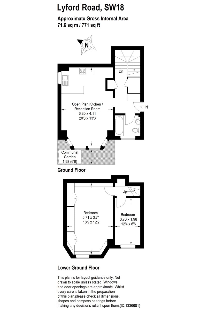 Flat 1, 41, Lyford Road, London floorplan