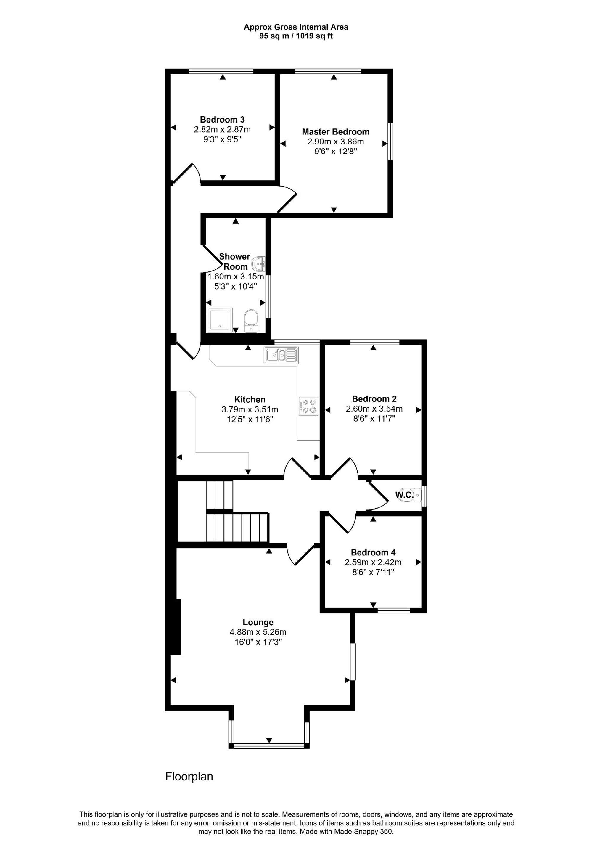 56 Locking Road, Weston-Super-Mare floorplan