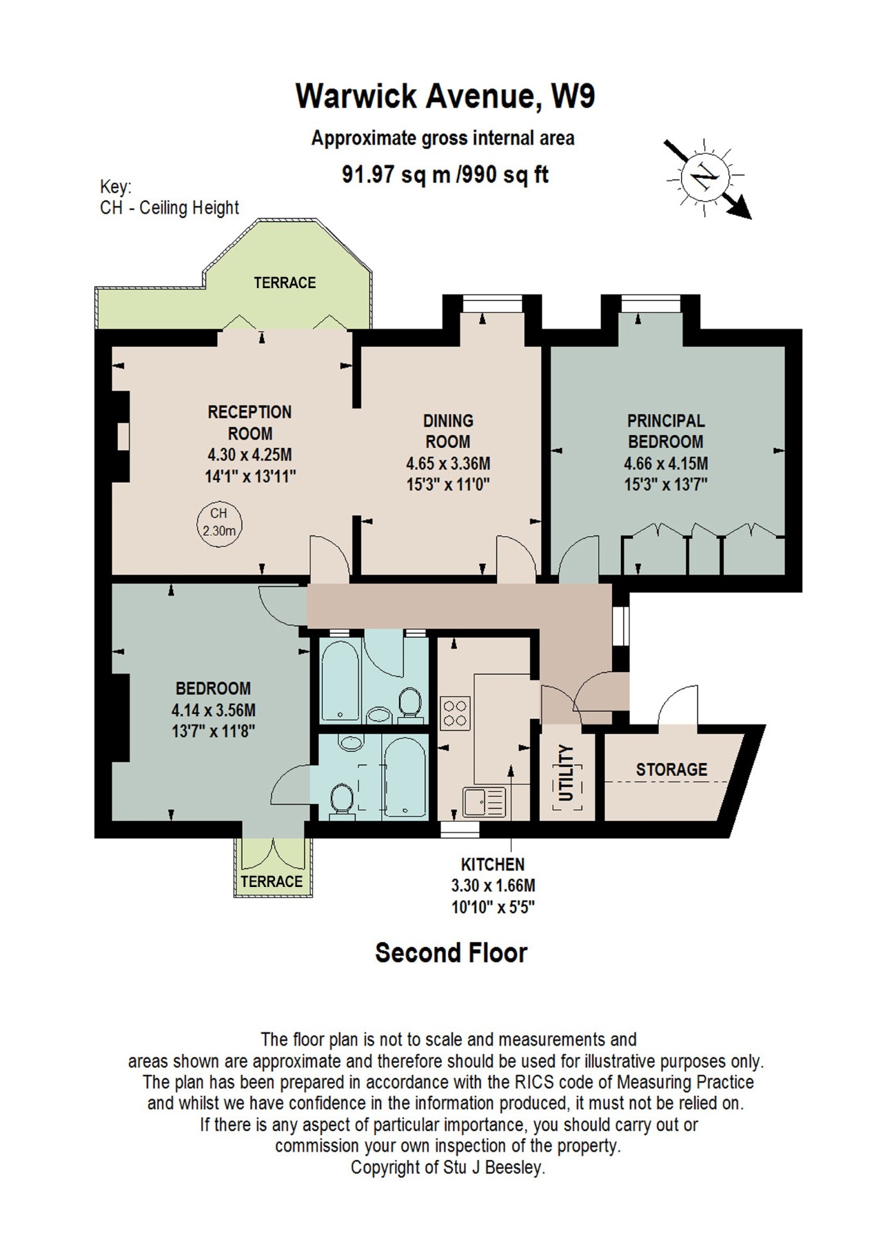 84D, Warwick Avenue, London floorplan