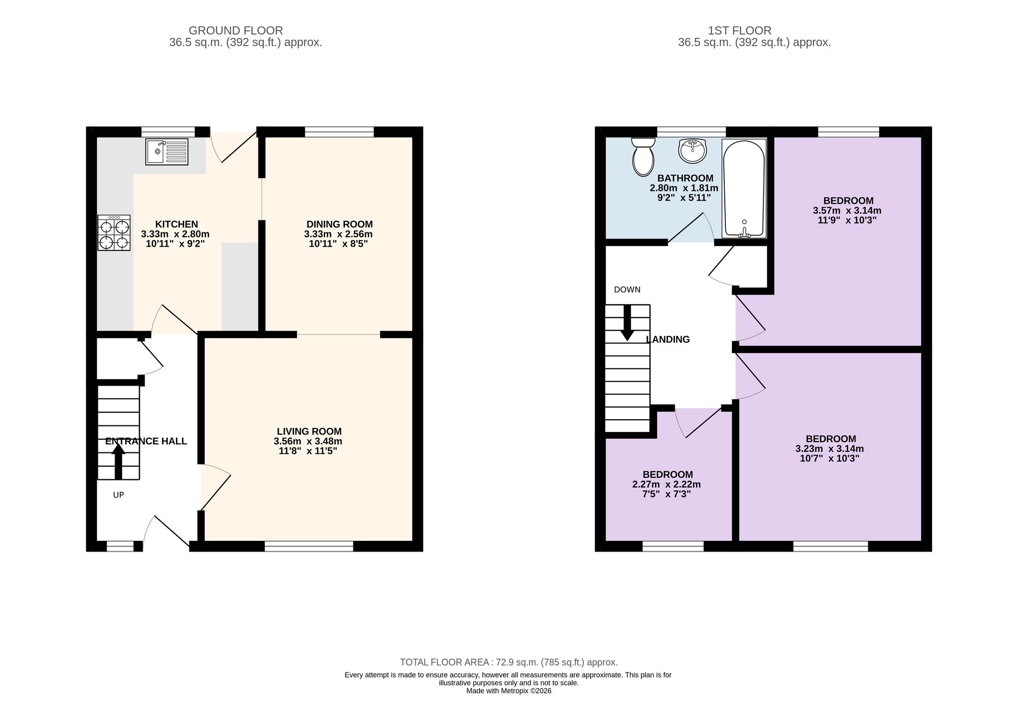 12 Calder Avenue, Preston floorplan