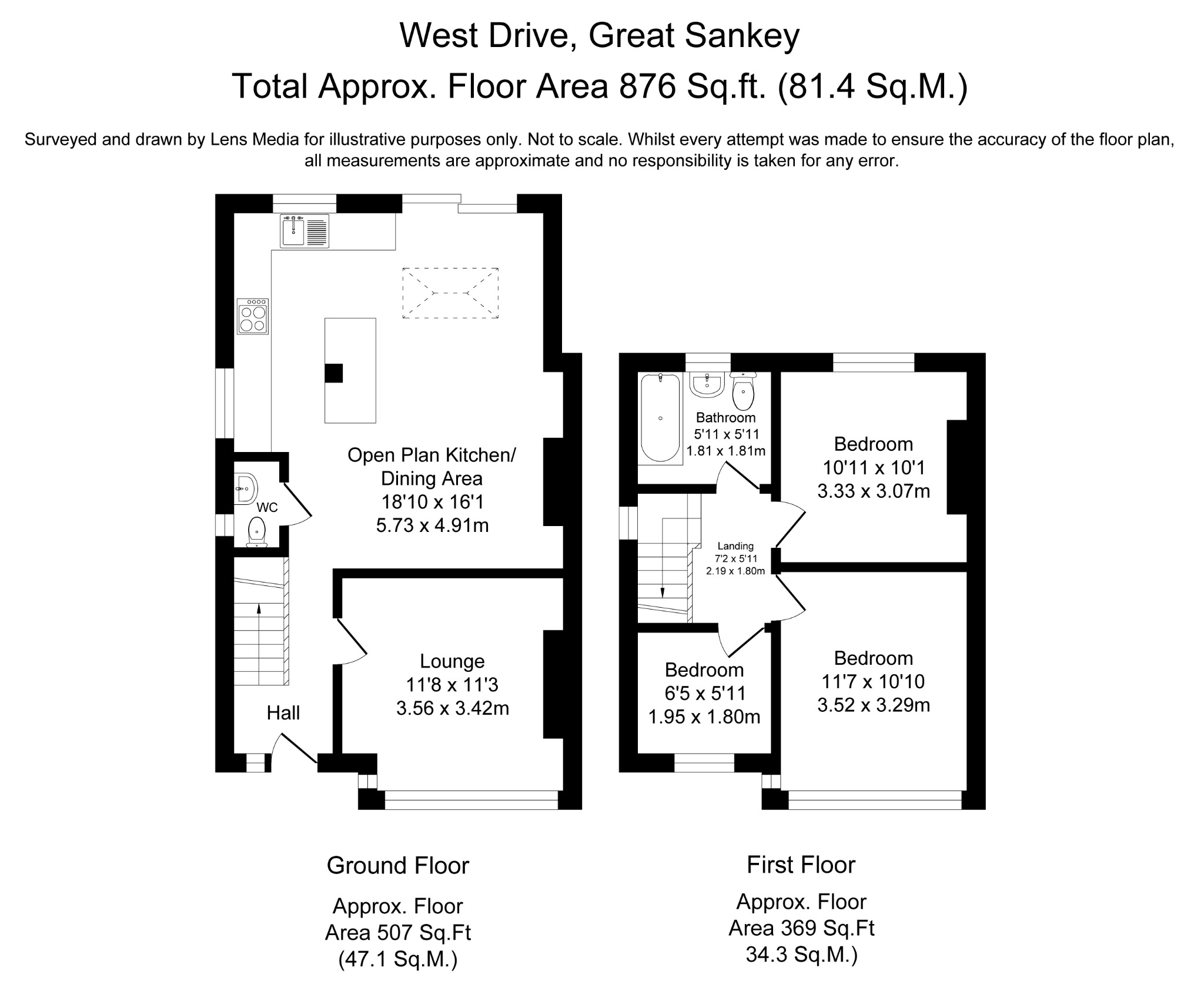 5, West Drive, Warrington floorplan