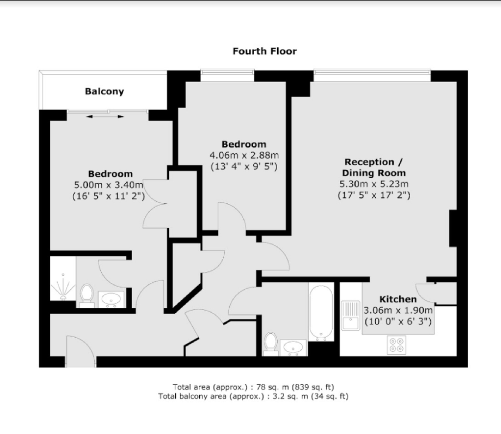 Flat 13, Godfree Court, 35, Long Lane, London floorplan