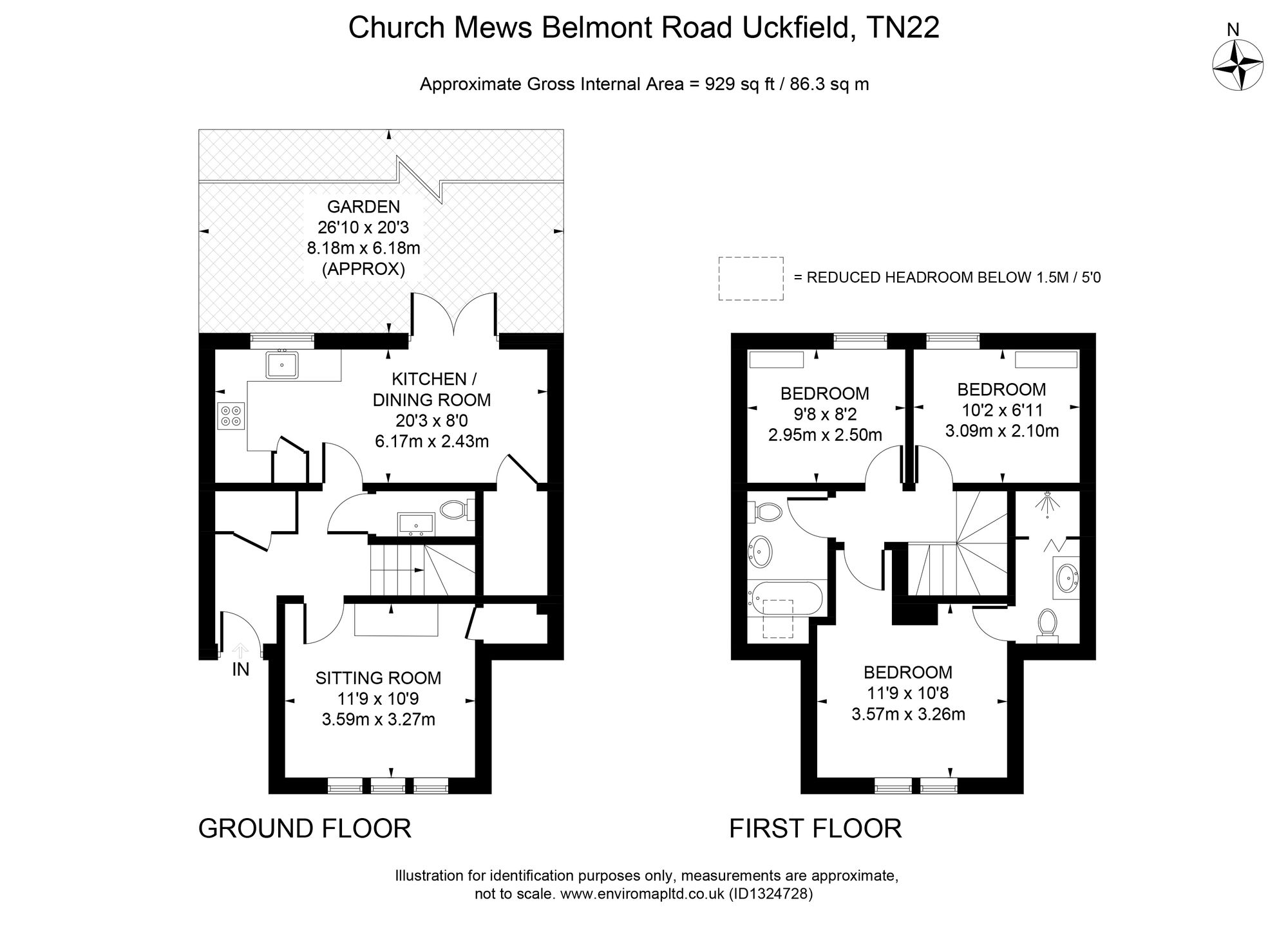 3 Church Mews Belmont Road, Uckfield floorplan