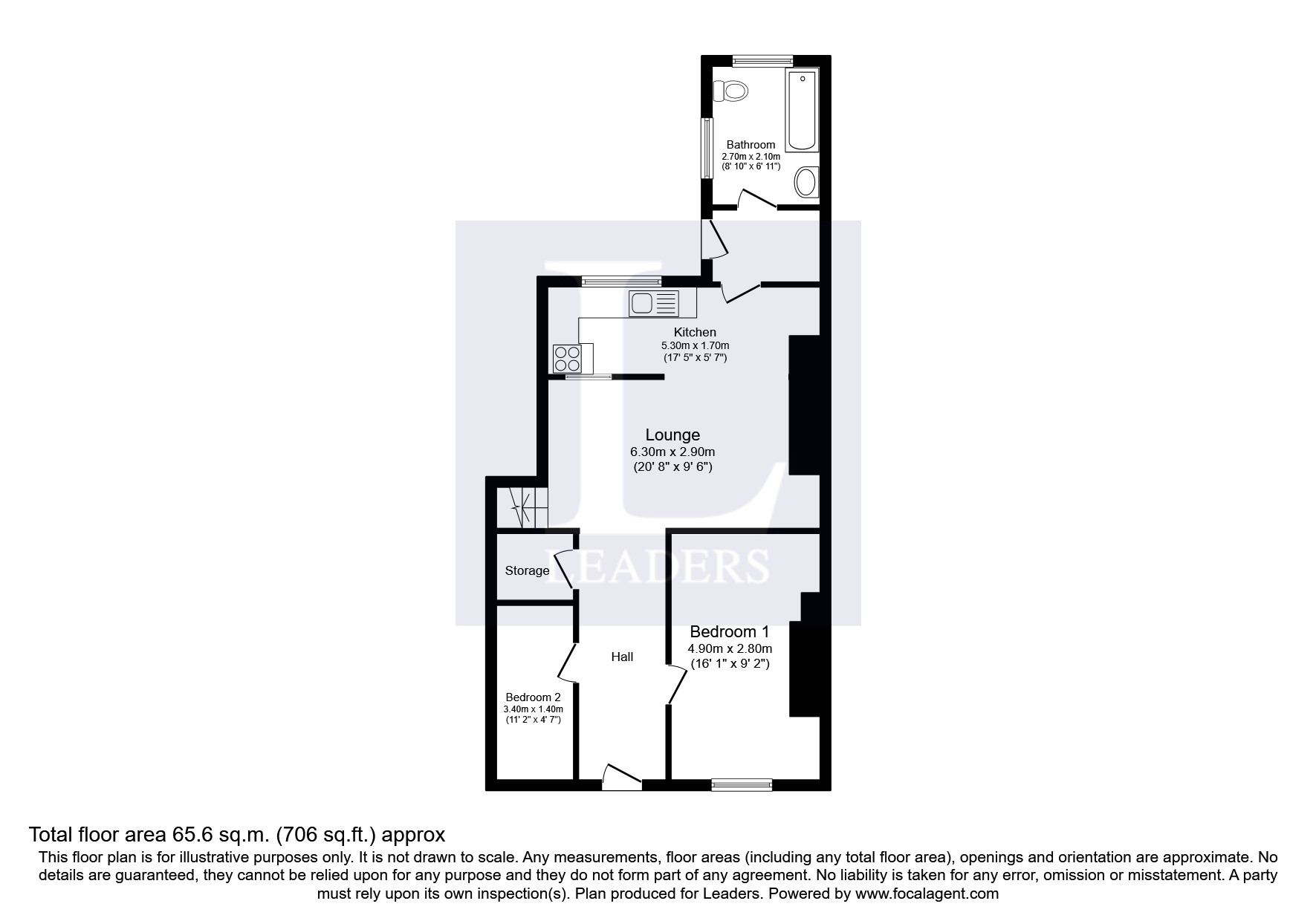 Basement Flat, 5, Berkeley Place, Cheltenham floorplan