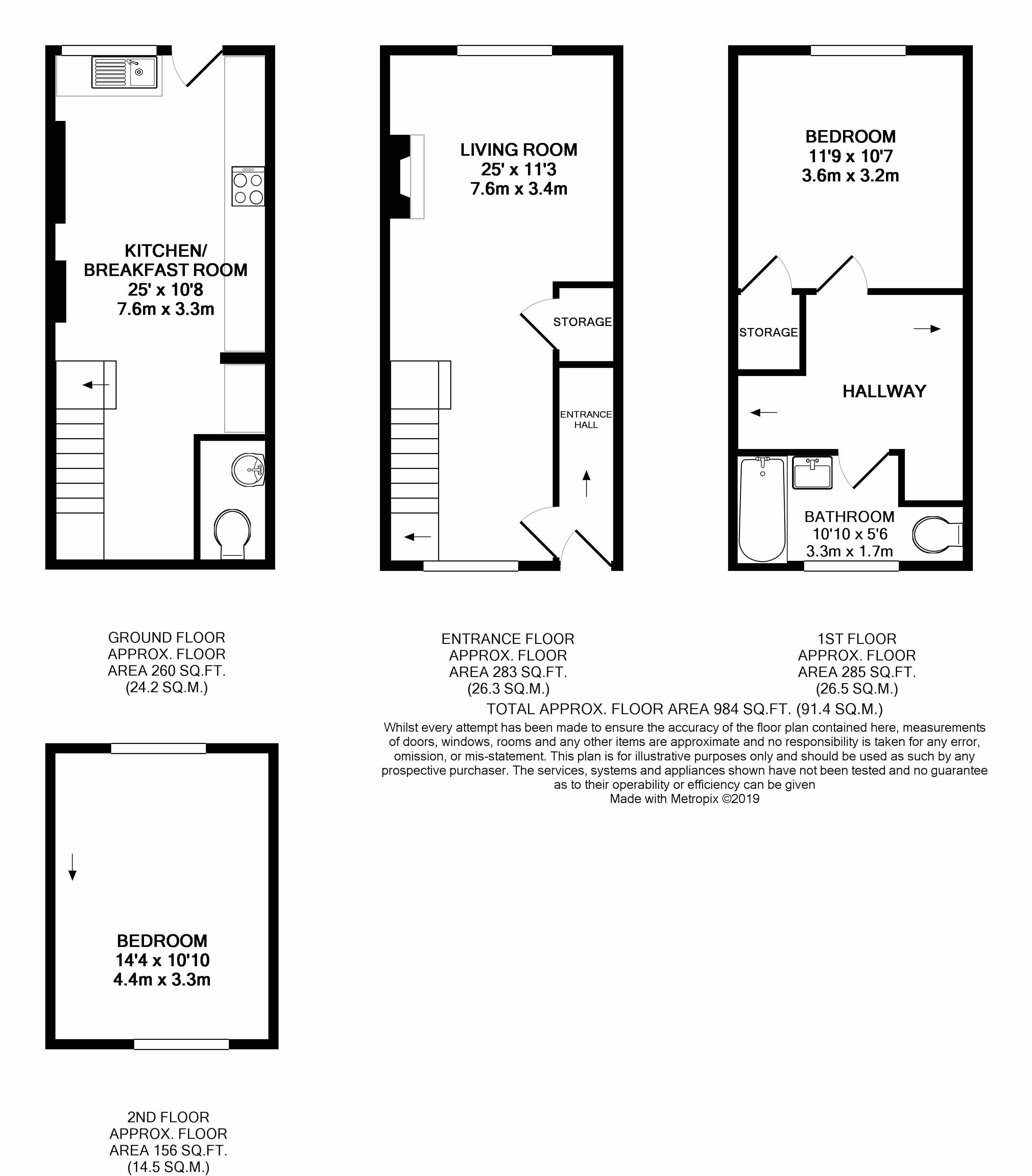 2 Bedrooms  to rent in Priory Street, Lewes BN7