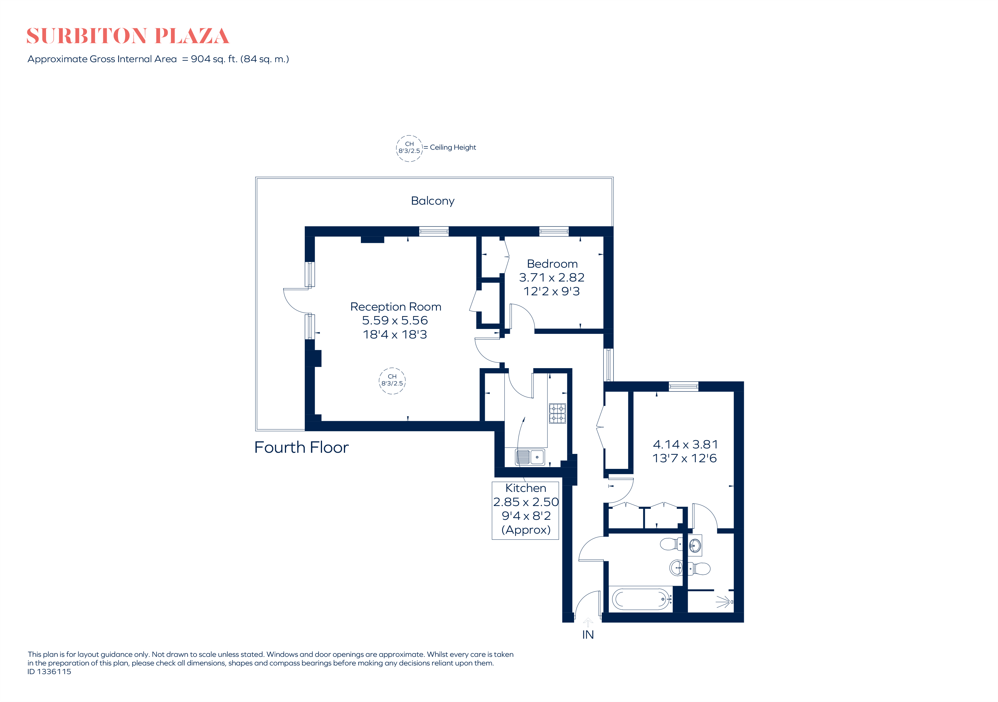 Flat 31, Surbiton Plaza, 16, St. Mary's Road, Surbiton floorplan