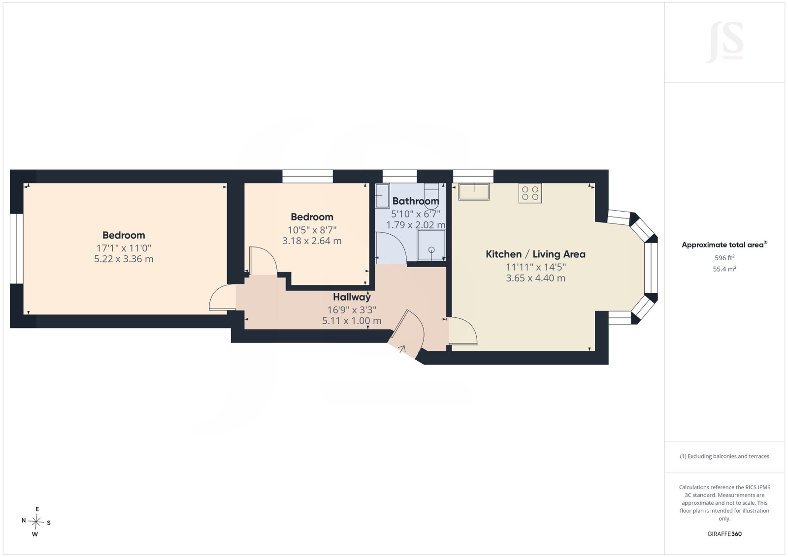 42,Flat 4, Pevensey Road, Worthing floorplan