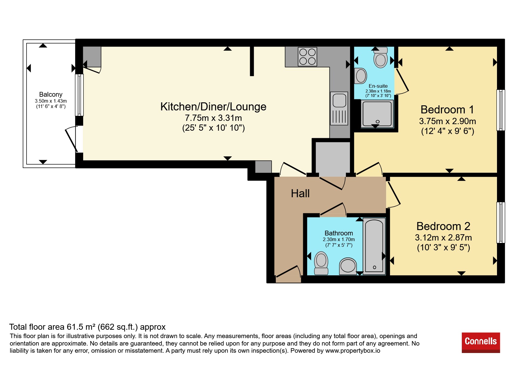 34, Lake Court, Medway Drive, Tunbridge Wells floorplan