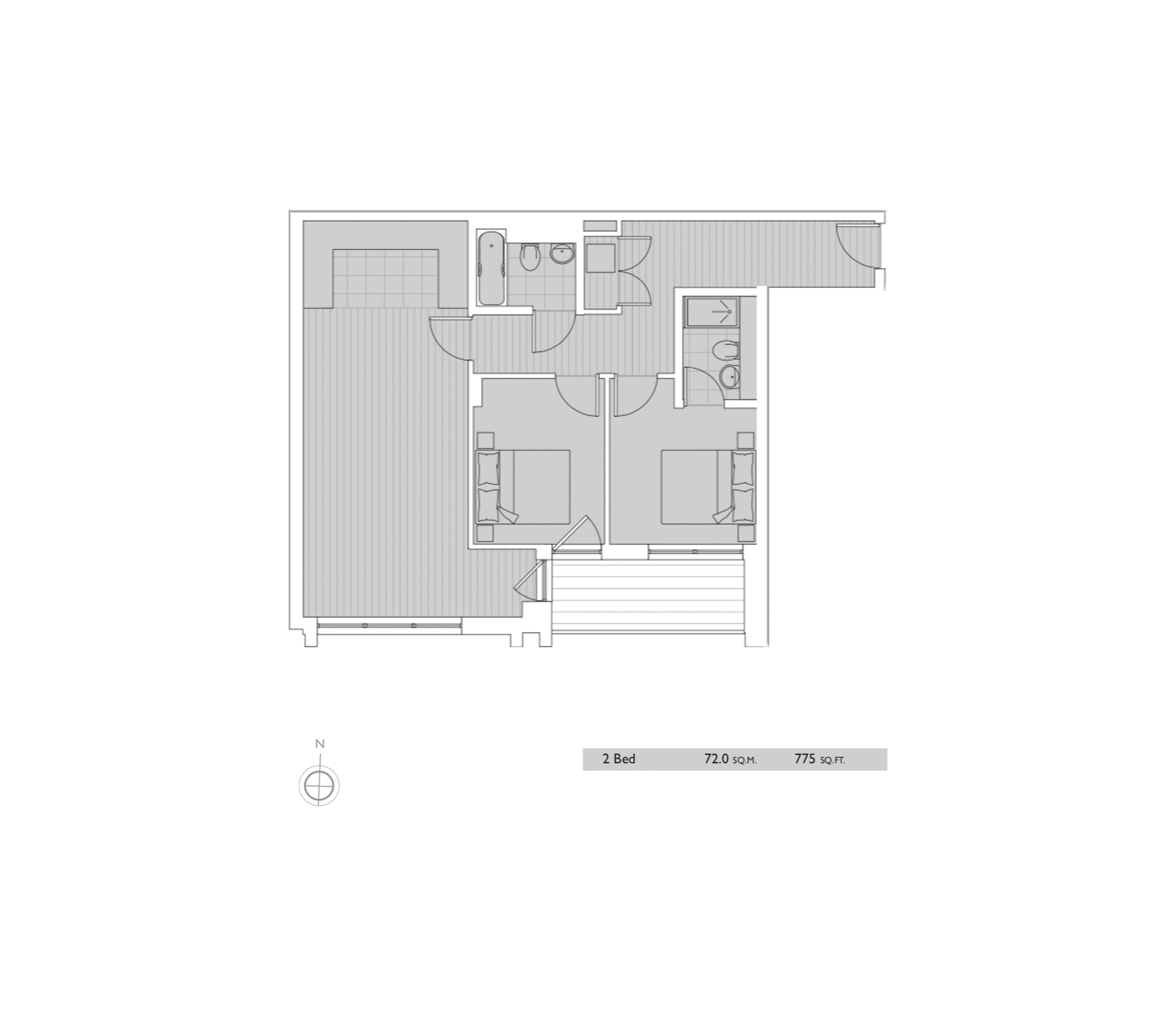 Flat 203, 25, Indescon Square, London floorplan
