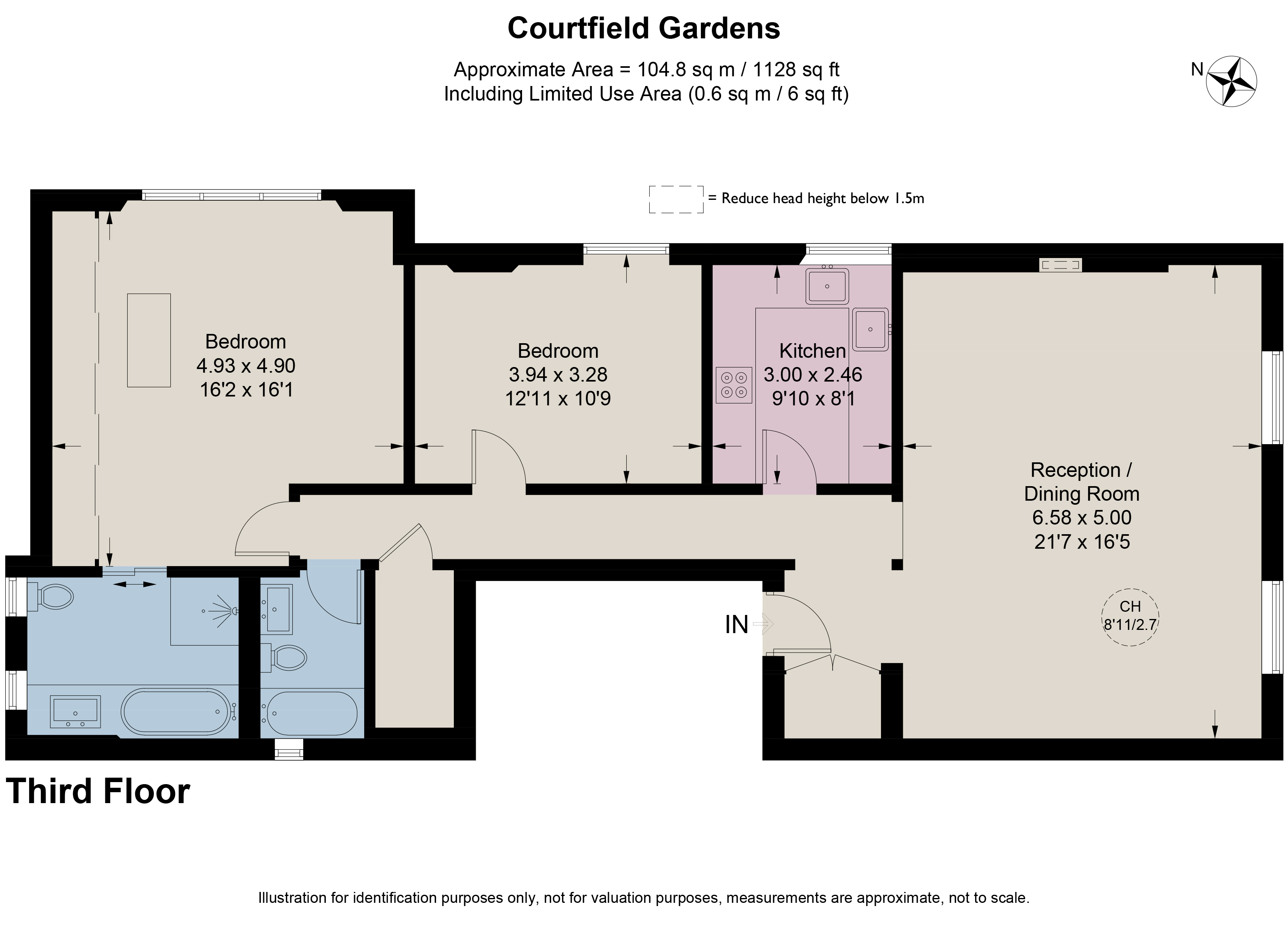 Flat 4, 50, Courtfield Gardens, London floorplan