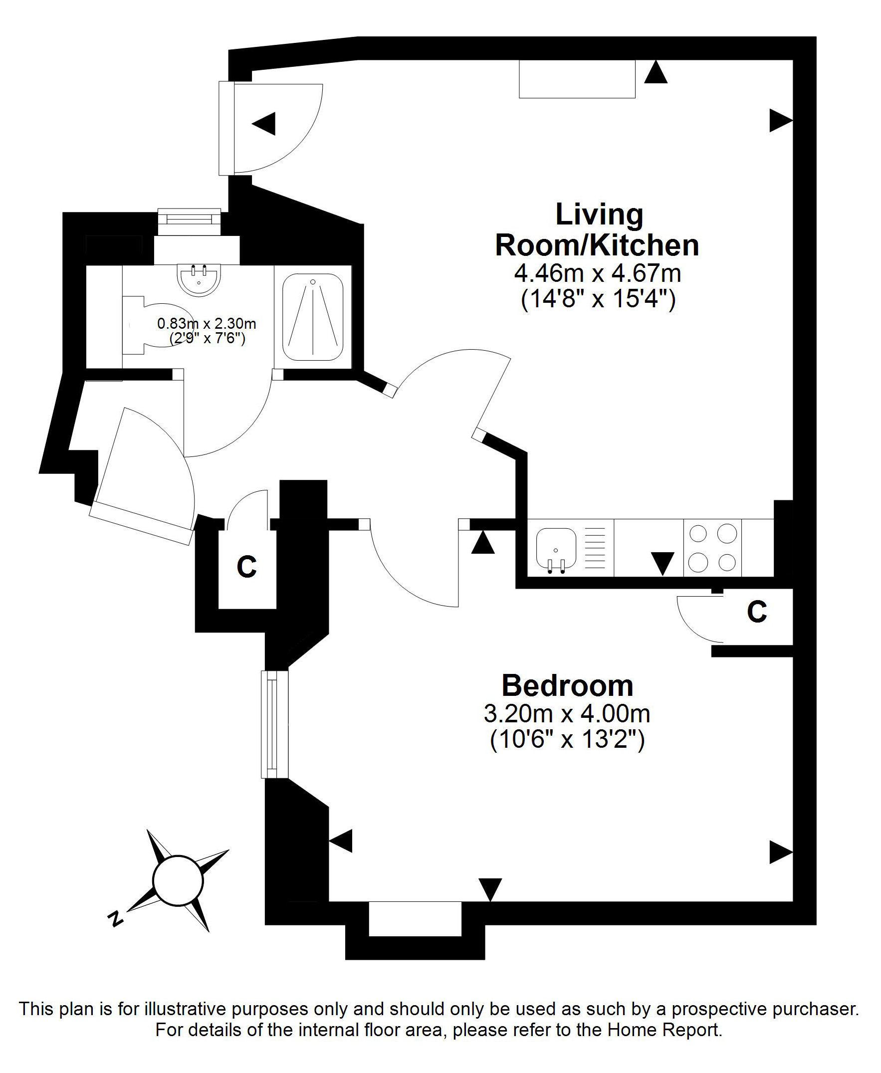 256/1, Portobello High Street, Portobello, Edinburgh floorplan