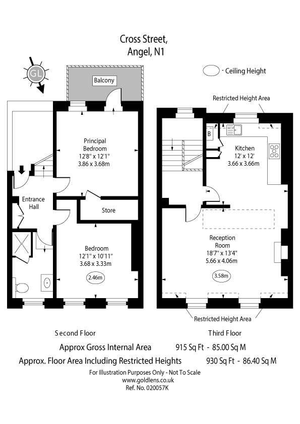 Cross Street, Angel, Islington, London N1, 2 bedroom for
