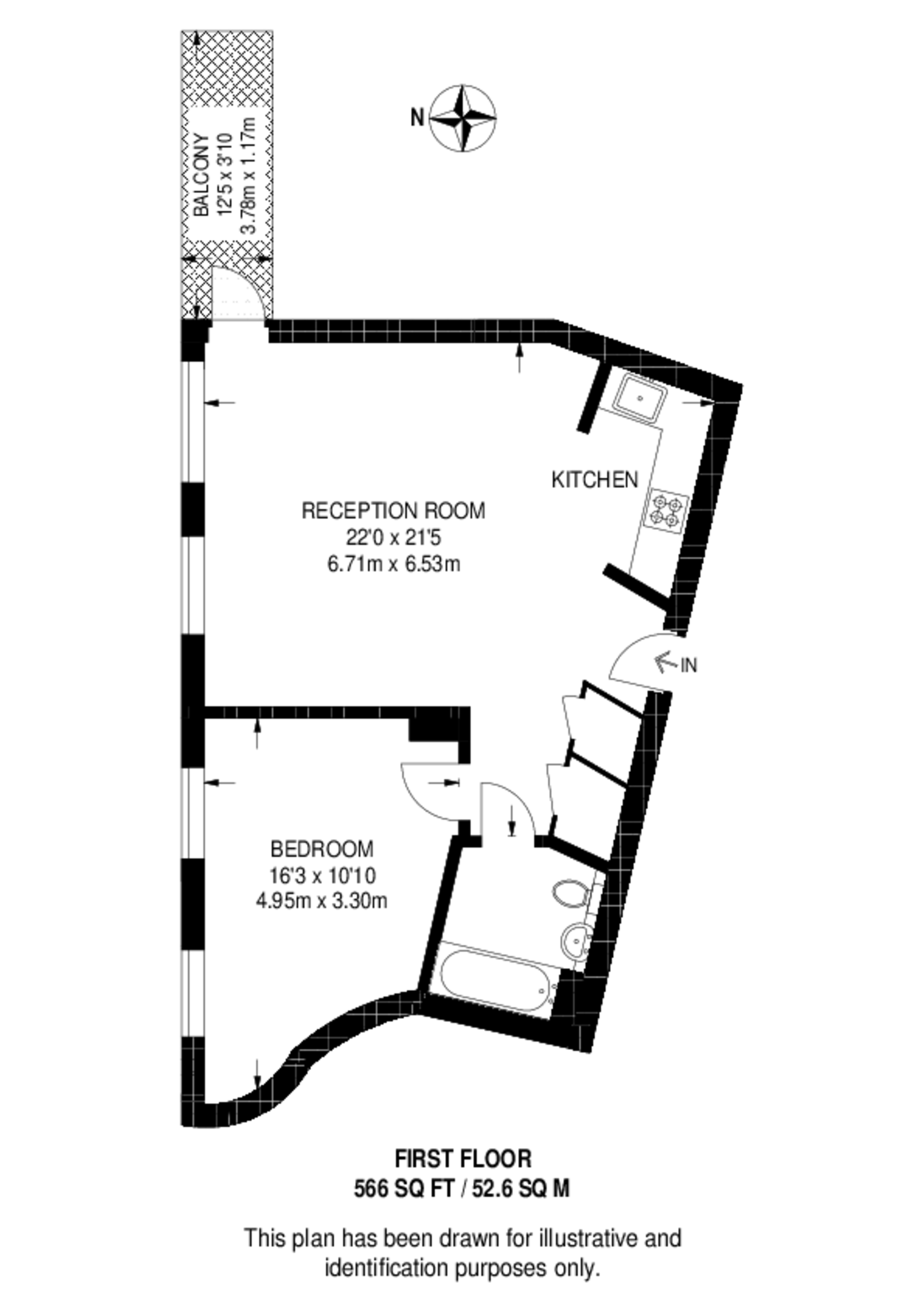 Alvington Crescent, Dalston floorplan