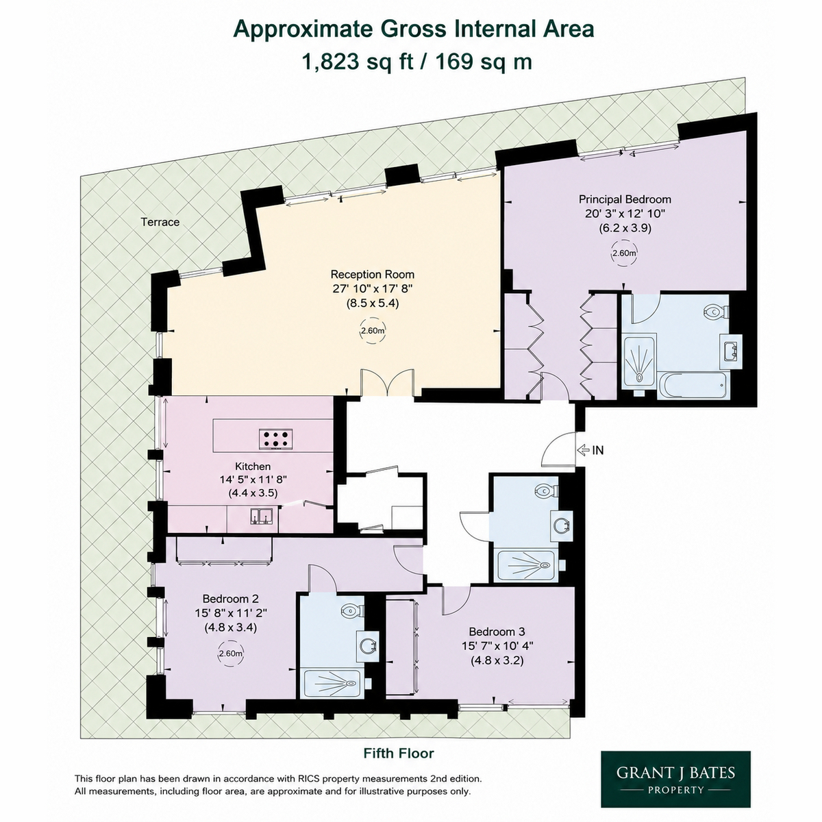 Flat 176, 190, Strand, London floorplan