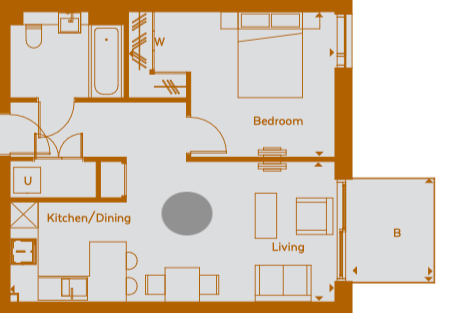105, Kingly Building, Woodberry Down, Finsbury Park, London floorplan