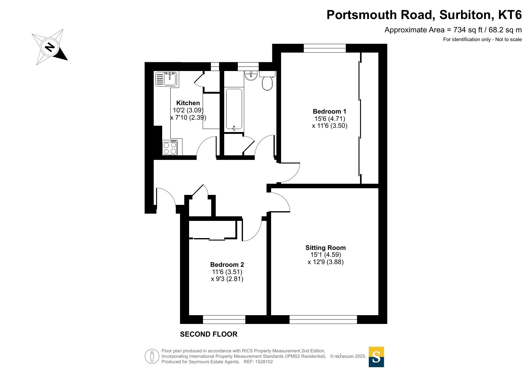 12 Bolney Court,, Portsmouth Road, Surbiton floorplan