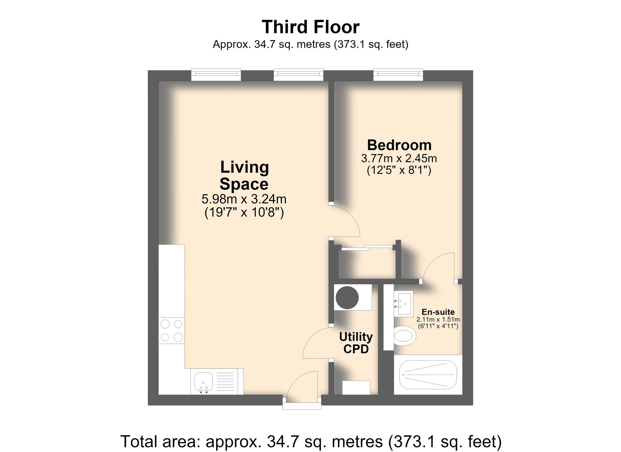 Apt 82 Cotton Mill, Cotton Mill Row, Sheffield floorplan