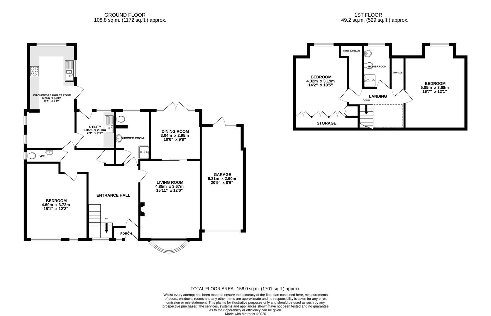 Turmore Dale, Welwyn Garden City floorplan