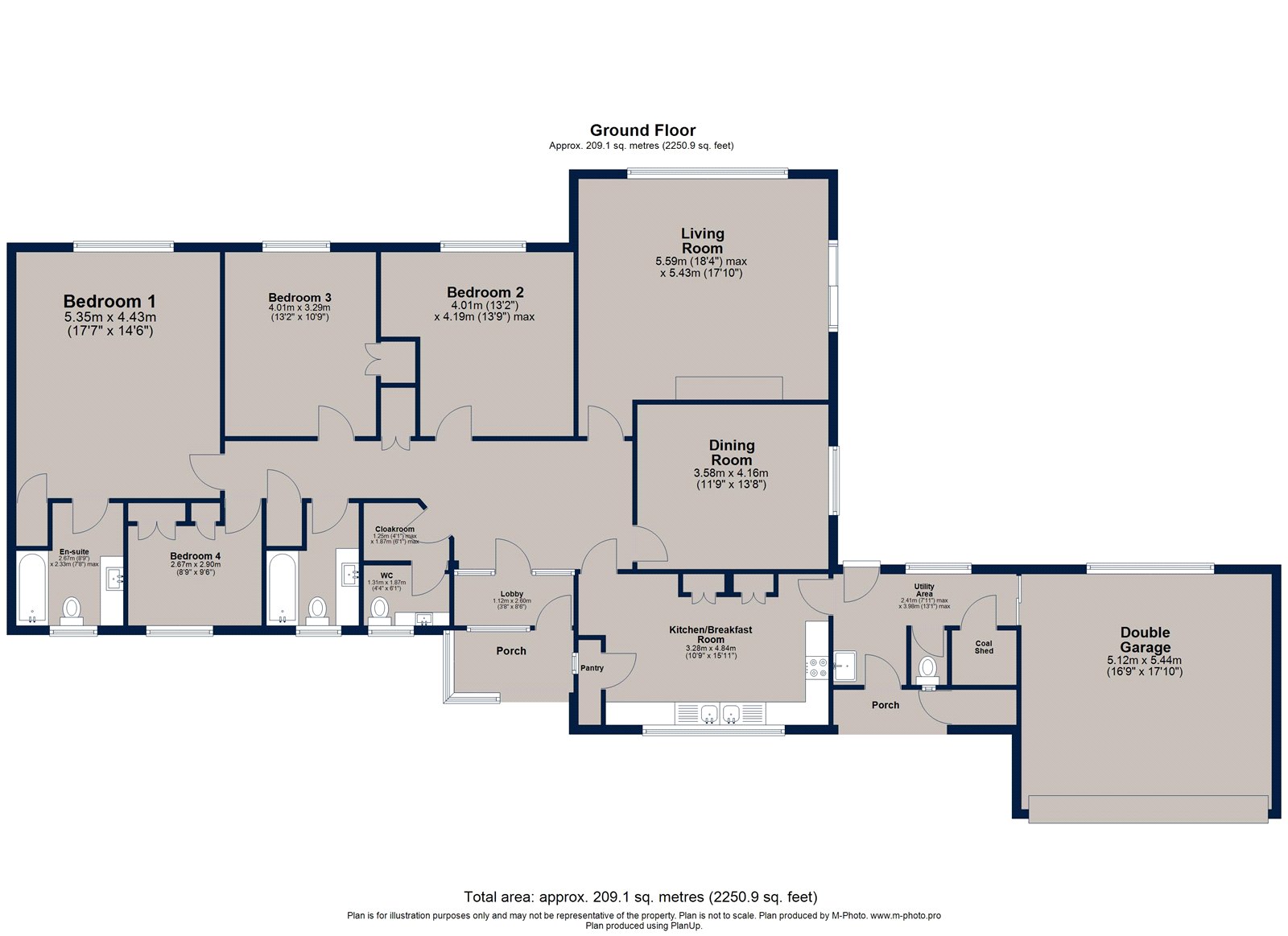 45, South Road, Northamptonshire, PE8 floorplan