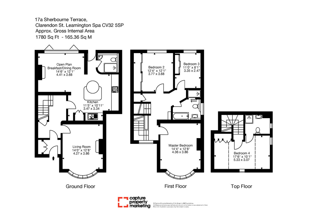 4 Bedrooms Town house for sale in Sherbourne Terrace, Clarendon Street, Leamington Spa CV32