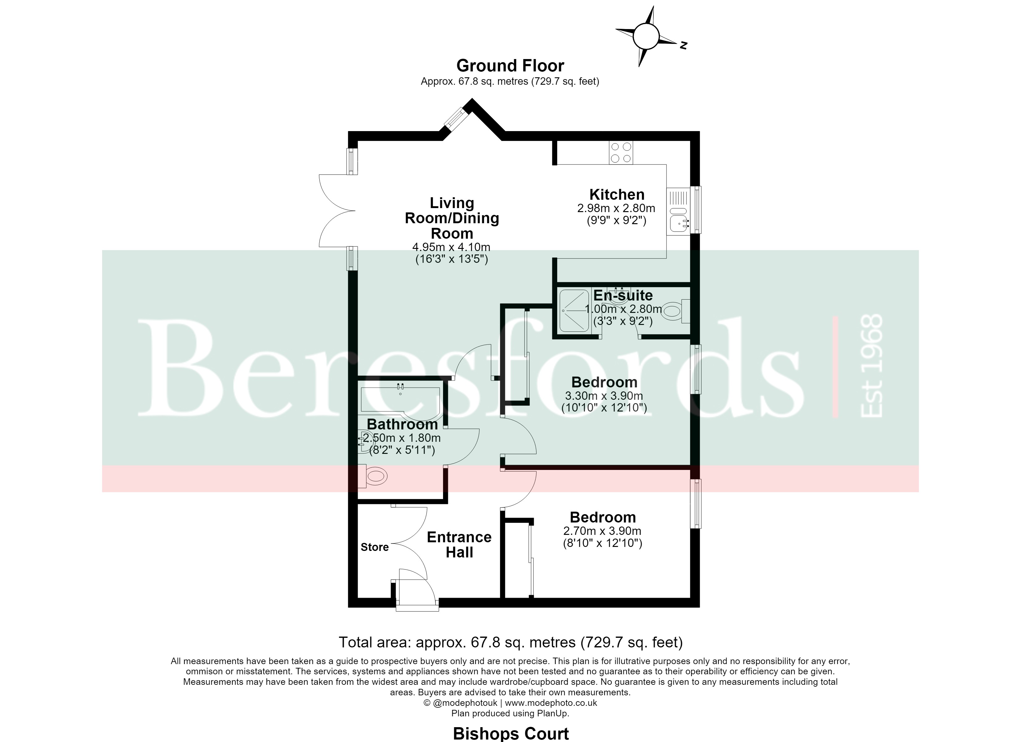 Flat 4, Bishop's Court,, Rectory Road, Grays floorplan