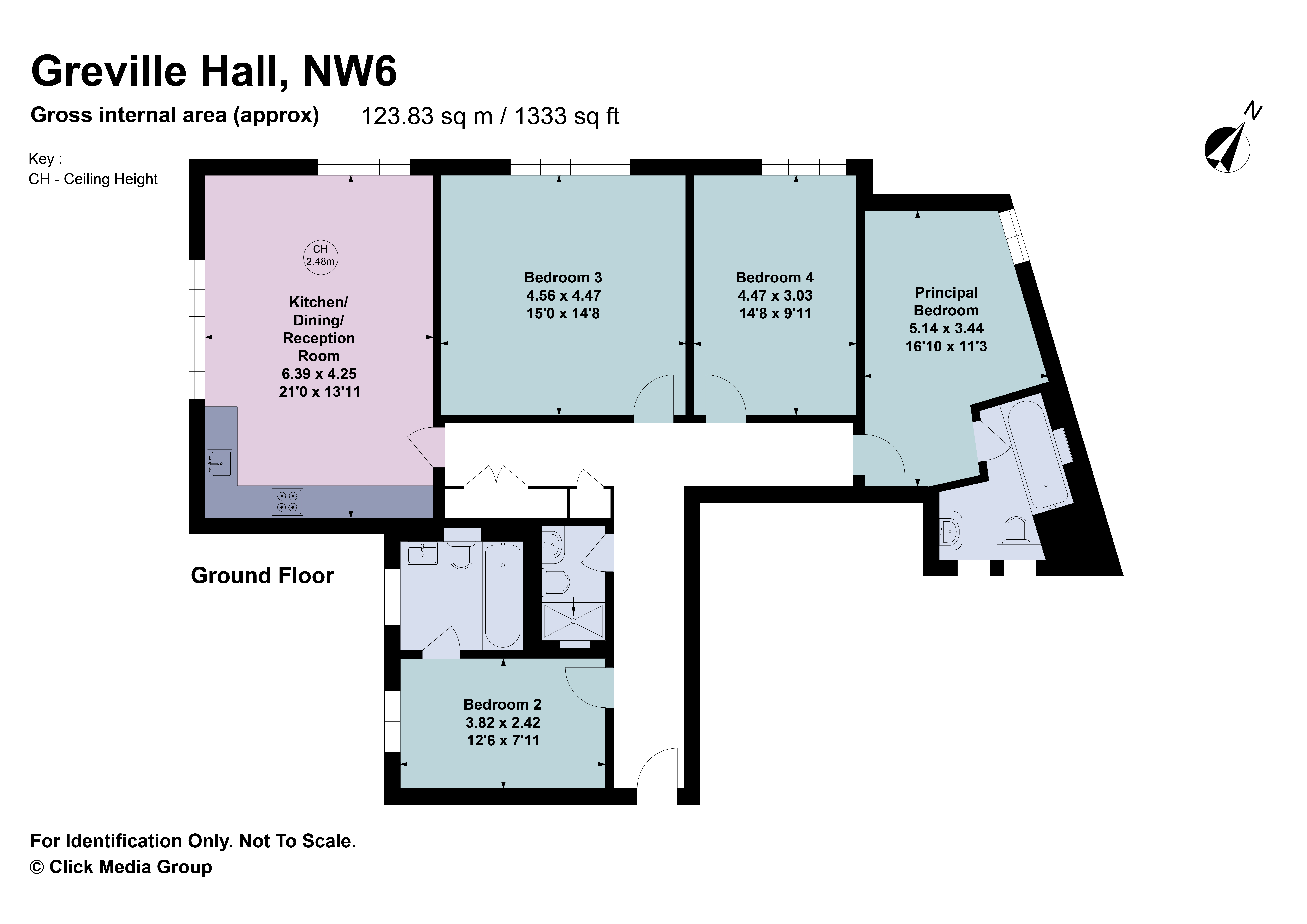 Flat 23, Greville Hall,, Greville Place, London floorplan