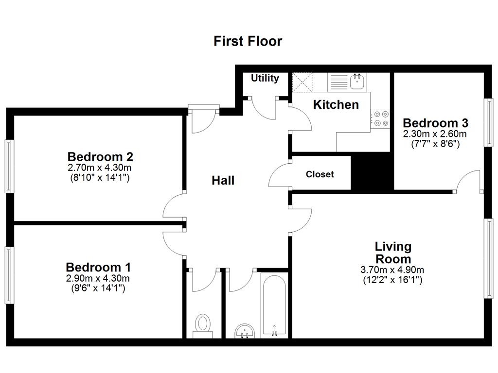 11, Merlin Close, Wallington floorplan