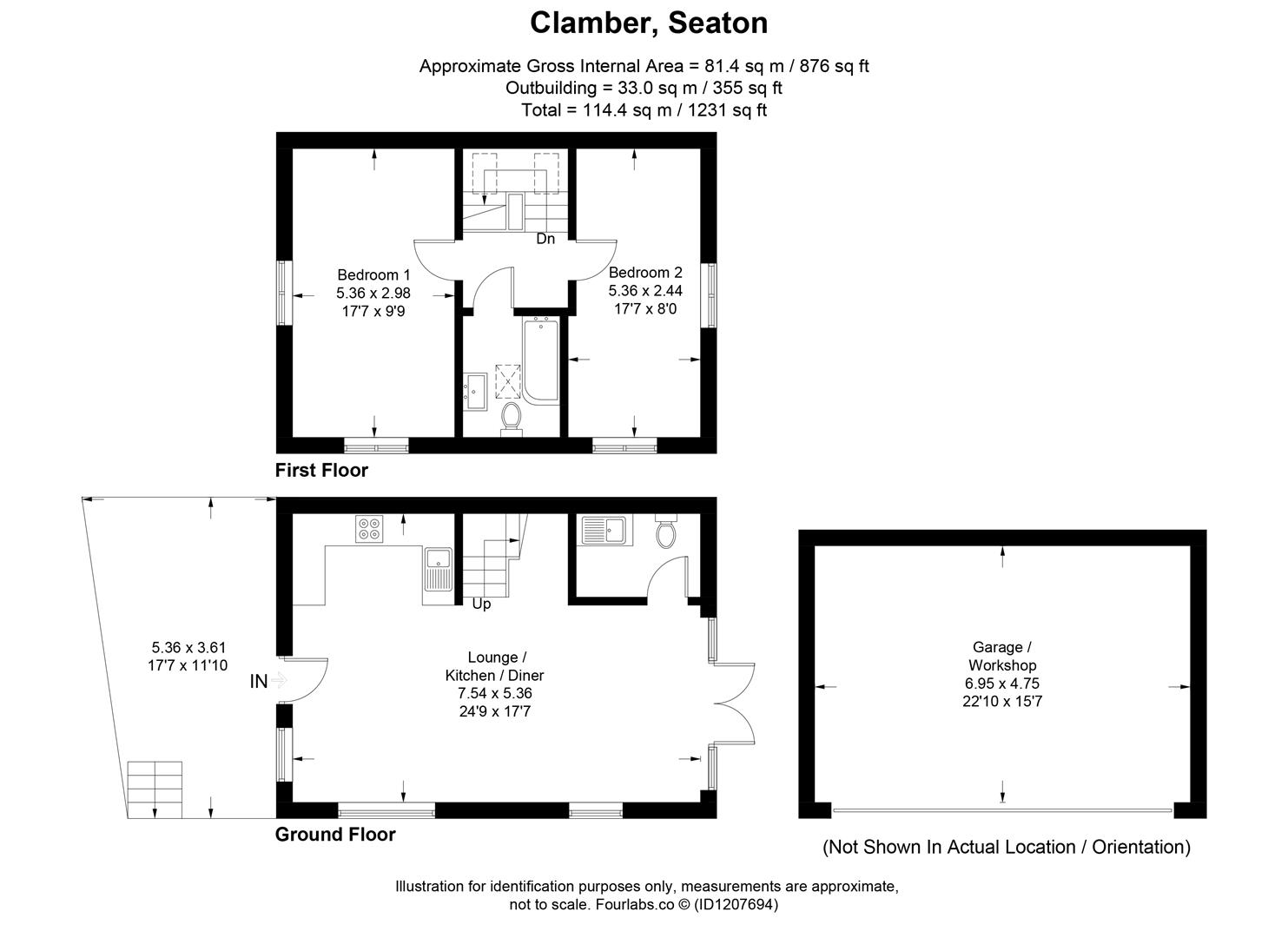 Clamber, Keveral Lane, Torpoint floorplan